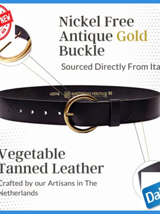 Genuine Leather Belt for Women Size M Perfect Fit for Jeans and Dresses main image 5